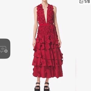 Chic Sleeveless Red Midi Dress